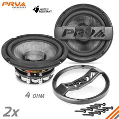 2x PRV 6MR500CF-NDY-4 Carbon Fiber 6.5″ Midrange Bike Speakers 4Ω Waterproof