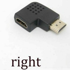 4K HDMI Adapter Right + Left + 90° Angle Male to Female Type Port Angled adaptor