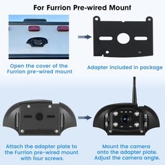 Backup Camera Bracket Adapter for Furrion RVs Camper Trailers – Pre-Wired Mount