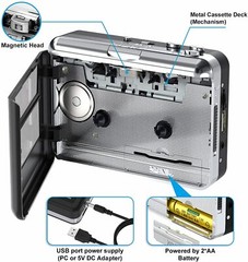 Cassette Player , Portable Converter Recorder Convert Tapes to Digital MP3