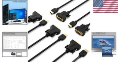 Bi-Directional HDMI to DVI Adapter – 5 Pack – Gold Plated