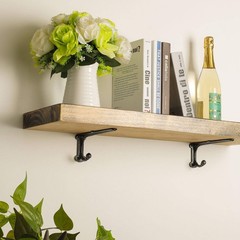 Rustic Shelf Brackets 8 Inch Shelving Brackets, 8Inch 4Pack, Black