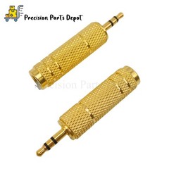 2X3.5mm Male to 6.5mm Female Plug Jack Stereo Headphone Audio Adapter Connector