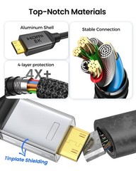 8K 4K Mini HDMI to HDMI Adapter 2.1, [8K60Hz,4K240Hz 144Hz 120Hz] Mini HDMI t…