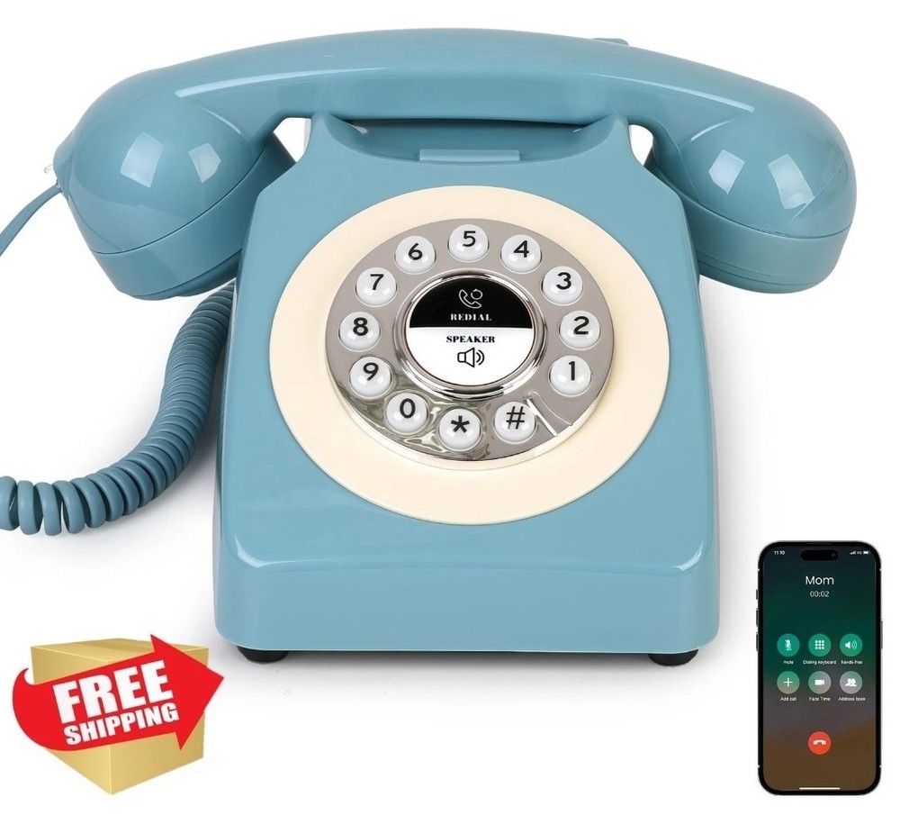 Sangyn Retro Bluetooth Landline Phone Cordless Handset Speakerphone