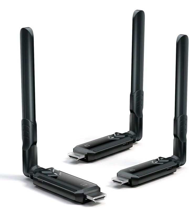 Wireless HDMI Transmitter and 2 Receivers 1148FT Streaming Extender Kit fr PC/TV