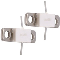 2Pack 10DB Silver Attenuator 100Watt 10dB Attenuators Flanged DC-3GHz 50Ohms USA