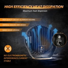 AUXBEAM 7″ 240W LED Work Lights Pods Bar Spot Driving Lamp + Protective Covers