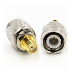 2pcs TNC Male Plug to SMA Female Jack Straight RF Coax Connector Adapter