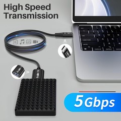 USB C to USB Female Cable 6FT, Type-C Male to USB A 3.1 Female OTG Cable, 5Gbps