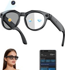 AI Smart Glasses Camera POV Video Bluetooth Audio Translation Photochromic Lens