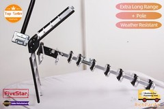Newly upgraded HDTV Antenna VHF UHF 200 Mile Outdoor with Mounting Hardware