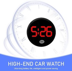 Digital Dashboard Clock, LED Time Luminous Touch High Definition Cl Color: Red