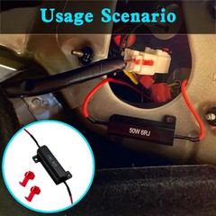 50W 6ohm Load Resistors Led Turn Signal, Led Resistor,Suitable For 4PCS Black