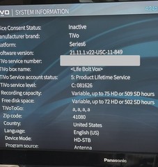 TiVo Bolt VOX – LIFETIME – 500GB – 4 Tuners OTA (Antenna) or Cable w/PS & Remote