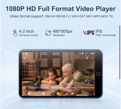 Oilsky 80GB MP3 Player with Bluetooth and WiFi, Oilsky 4.0″ IPS Touch Screen