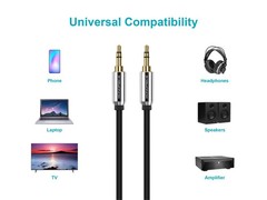 Monoprice 3ft Designed for Mobile 3.5mm Stereo Male to 3.5mm Stereo Male, Black