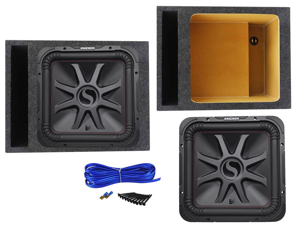 KICKER 45L7R154 15″ 1800 Watt L7R Car Subwoofer+Vented Sub Box Enclosure L7R154