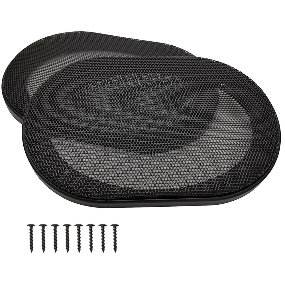 Speaker Grill Covers – 2Pcs Set, ABS/Metal, Black