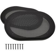 Speaker Grill Covers – 2Pcs Set, ABS/Metal, Black