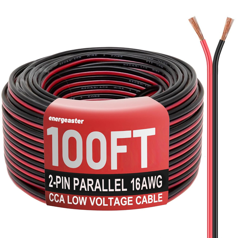 16 Gauge Wire, 16AWG Automotive Electrical Wire 100FT 2 Conductor