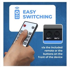 OREI 8K eARC HDMI Matrix Switch 4 X 2,Switcher with Audio Extractor UltraHD.