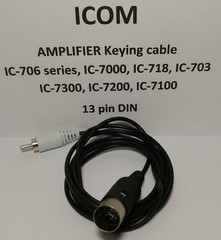 Icom amplifier keying cable IC-706 IC-7000 IC-718 IC7100 IC-7300 13 pin 300 sold