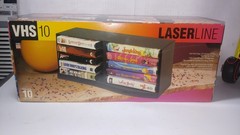 LASERLINE 10 VHS VCR Tape Storage Black Plastic Wall Mountable New