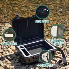 INNVO Starlink Mini Gen 4 Case – IP67 Waterproof 17 x 14 x 6 inches, Black