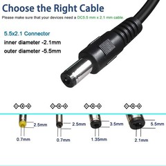 3-Pack 6Ft USB 2.0 Type a Male to DC 5.5 X 2.1Mm DC 5V Power Barrel Plug Connect