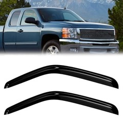 Window Rain Guards Compatible 2007-2013 Chevy 07-13 GMC Sierra 1500 Regular Cab