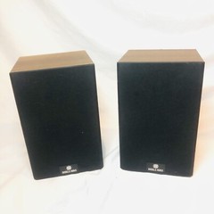 Angel’s Horn Bookshelf Speakers Wood Grain Pair Tested & Working 18W 4ohm