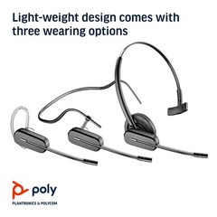 Plantronics – CS540 Wireless DECT Headset (Poly) – Single Ear (Mono) Convertible