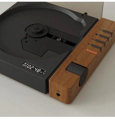 Syitren R300 Bluetooth CD Player Wood Desktop Stereo Remote AUX USB