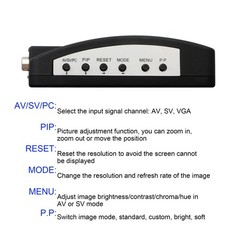 RCA to VGA AdapterComposite AV S-Video to VGA Converterfor HDTV Monitors Lapt…