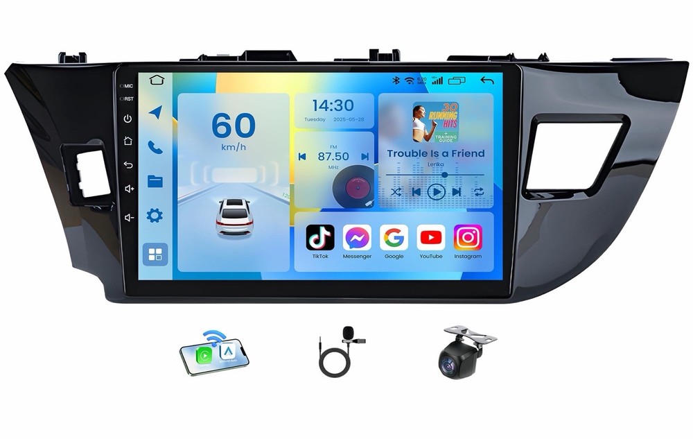 10.1″ Android 15 Car Stereo for Toyota Corolla 2014-2016 CarPlay GPS