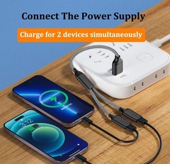 USB C Male to Dual USB Female Adapter, USB C Splitter, Type C OTG Adapter, Dual