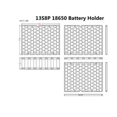 DIY 13S 8P 48V Li-ion Battery Box w/ 20A/30A BMS+Holder+Welding Nickel Strip kit