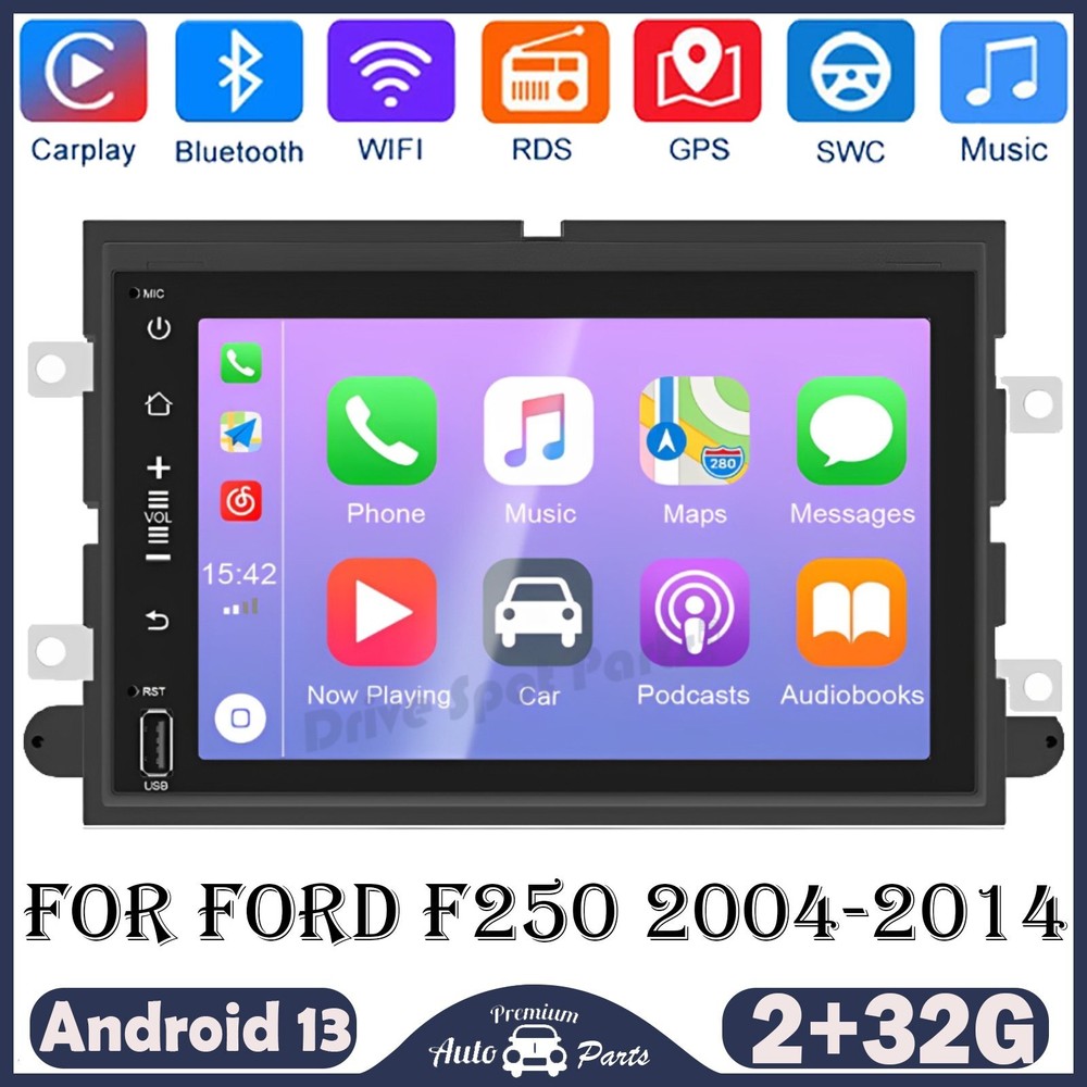 7″ Android 13.0 Carplay Car Stereo Radio 2+32G GPS Navi For Ford F250 2004-2014