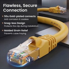 Gearit Cat 6 Ethernet Patch Cables 2 Ft Yellow Cat 6 Ethernet Cables 2 Ft
