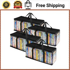 Stock Your Home DVD Storage Bags (Set of 4) Media Organizer Bag for DVDs, CDs,