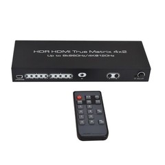 8K HDR HDMI2.1 True Matrix 4×2 4320P@50/60Hz 4K120Hz Audio Extractor MetialHouse