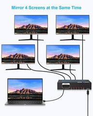 1×4 1in:4out HDMI Distribution Amplifier Amp Splitter Multiplier 3D 1080p 2K 4K