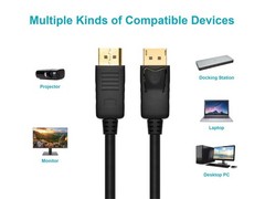 Monoprice DisplayPort 1.2a Cable, 1.5ft (10-Pack) up to 4K (3840x2160p) 3D Video