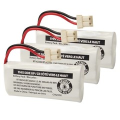 3-Pack Genuine VTech BT162342/BT262342 2.4V 300mAh Cordless Phone Battery Packs