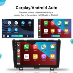 Apple Carplay Android 15 Car Stereo Radio GPS Navi + Cam For Honda CRV 2007-2011
