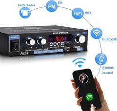 AK35 Stereo Amplifier Home Audio Max 200W Power 2Channel Stereo Receiver with BT