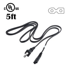 UL 5ft AC Power Cord Lead For VIZIO TV E50-E3 E60-E3 E70-E3 M70-D3 M80-D3 E48-D0