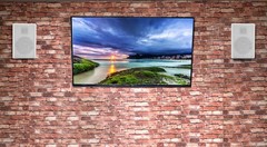 2 Rockville RockSlim White Home Theater 5.25″ 240w Easy Wall Mount Slim Speakers