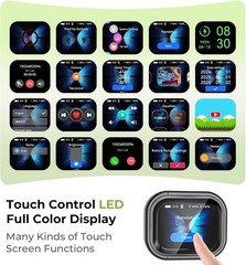 AI Translation Earbuds Real Time 135 Languages LCD Touch Screen Bluetooth 5.4 AI